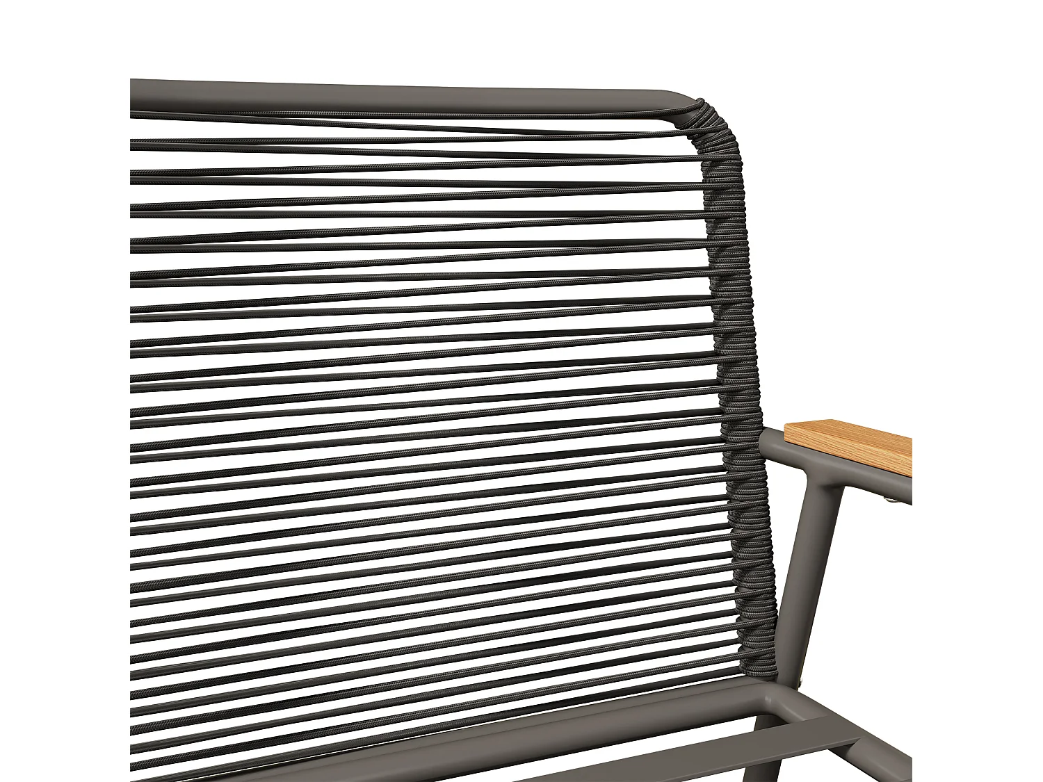 Tuinset 4-zits 118x65x78 cm, kussens inbegrepen, verstelbare poten, metaal, grijs