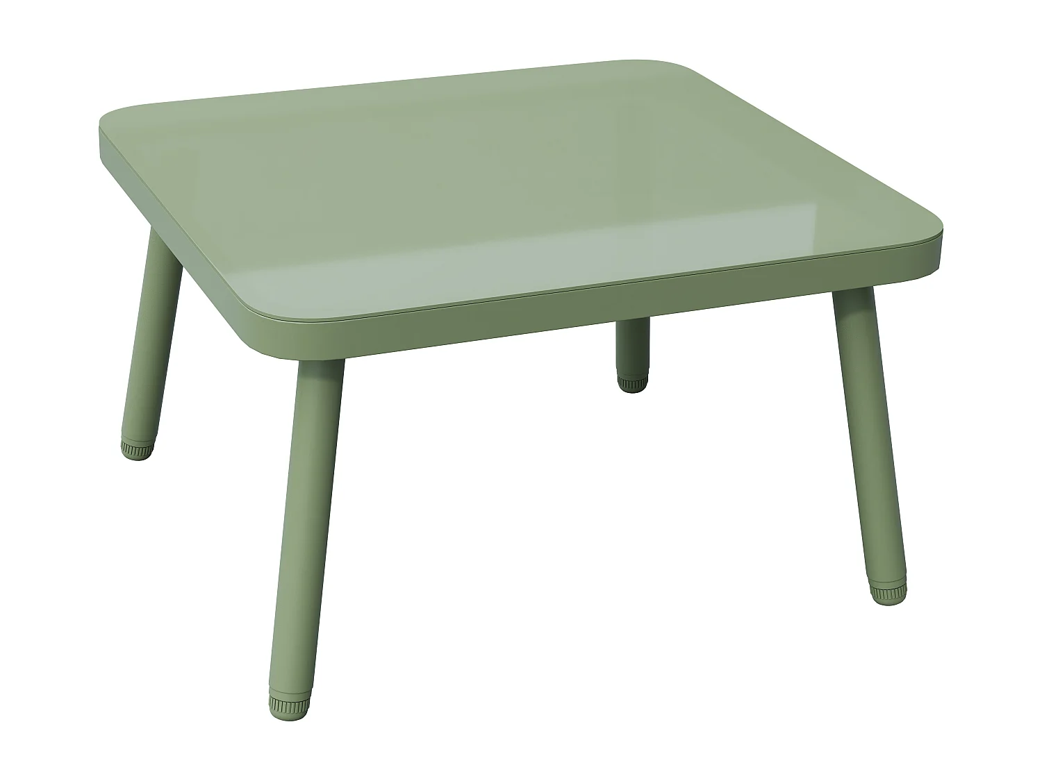 Conjunto de muebles de jardín para exterior de 3/4 plazas - Patas ajustables - Funda y cojín incluidos - Hierro y cuerda verde