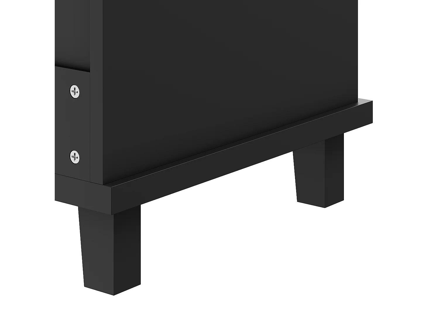 Desserte de cuisine 134x46x92 cm, usage mobile ou fixe, rangements multiples, MDF noir