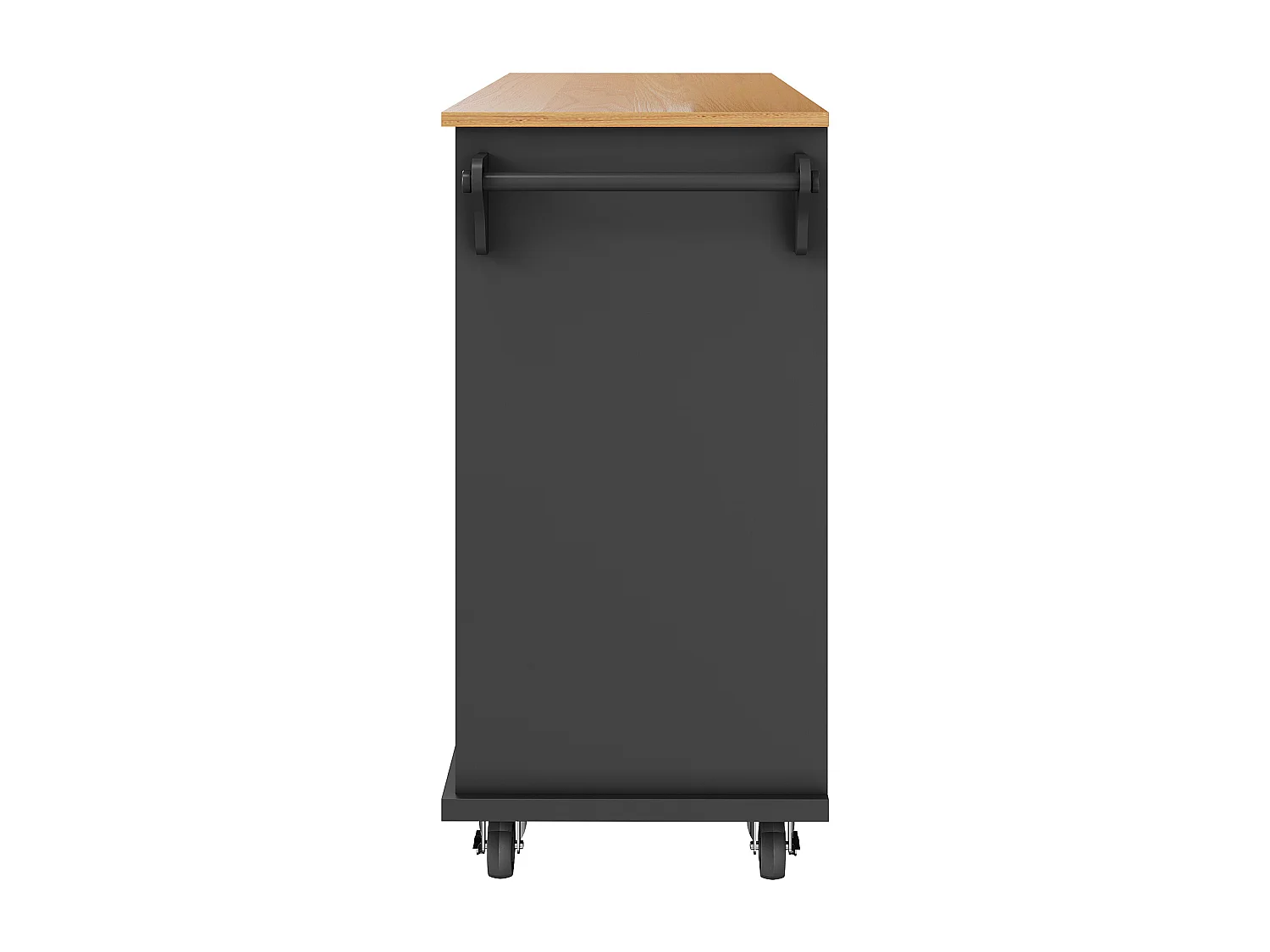 Desserte de cuisine 134x46x92 cm, usage mobile ou fixe, rangements multiples, MDF noir