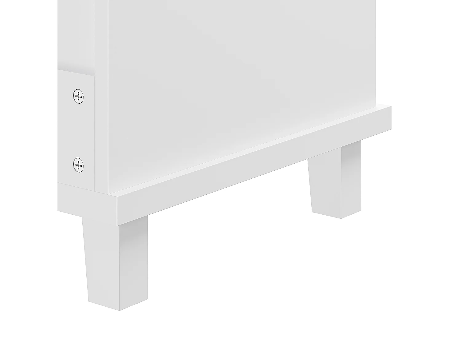 Desserte de cuisine 134x46x92 cm mobile en bois 1 porte et 5 tiroirs buffet avec rangement- blanc