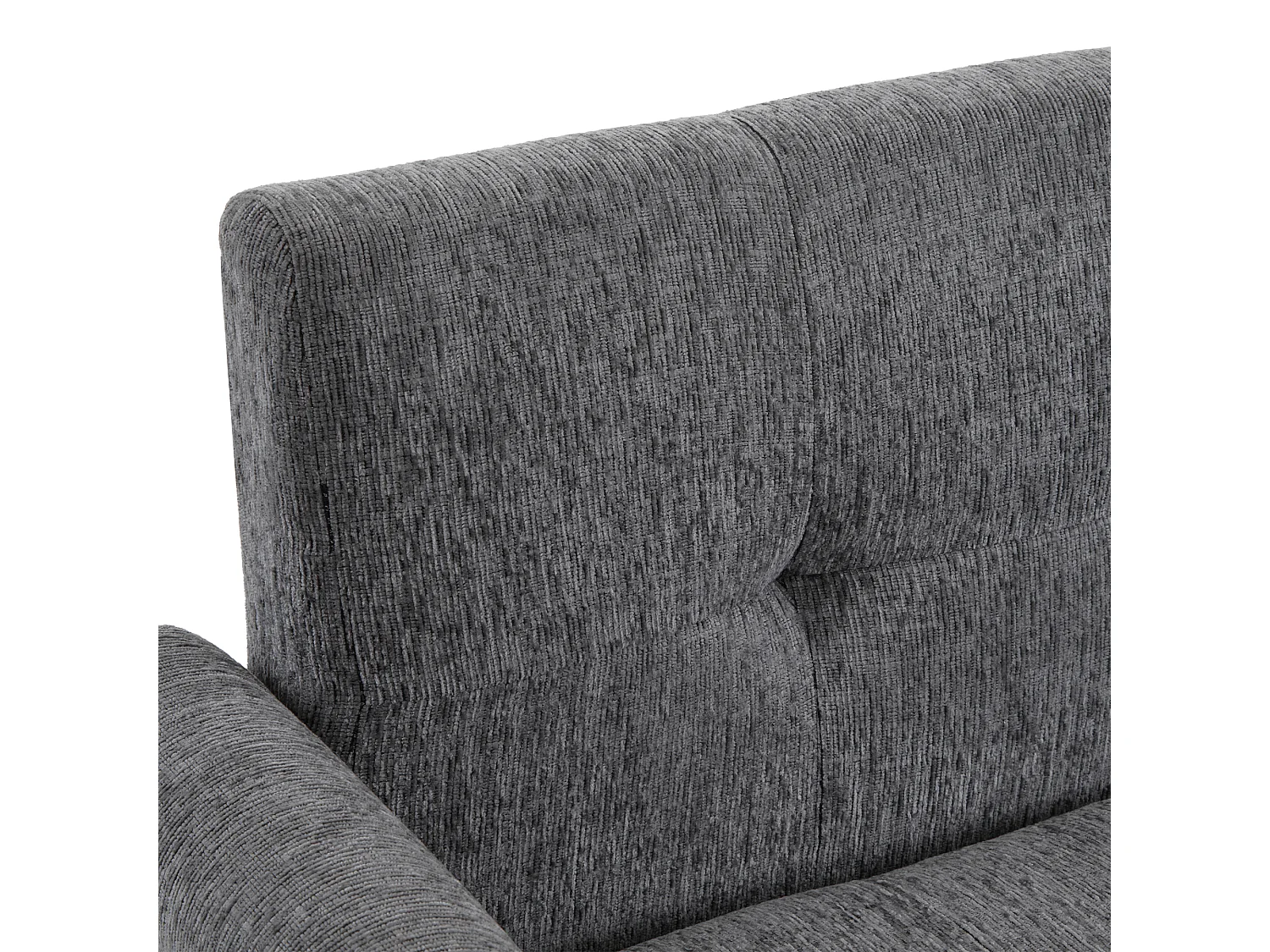 Canapé 2 places moderne en chenille - pieds en bois - design épuré avec coussins moelleux - gris