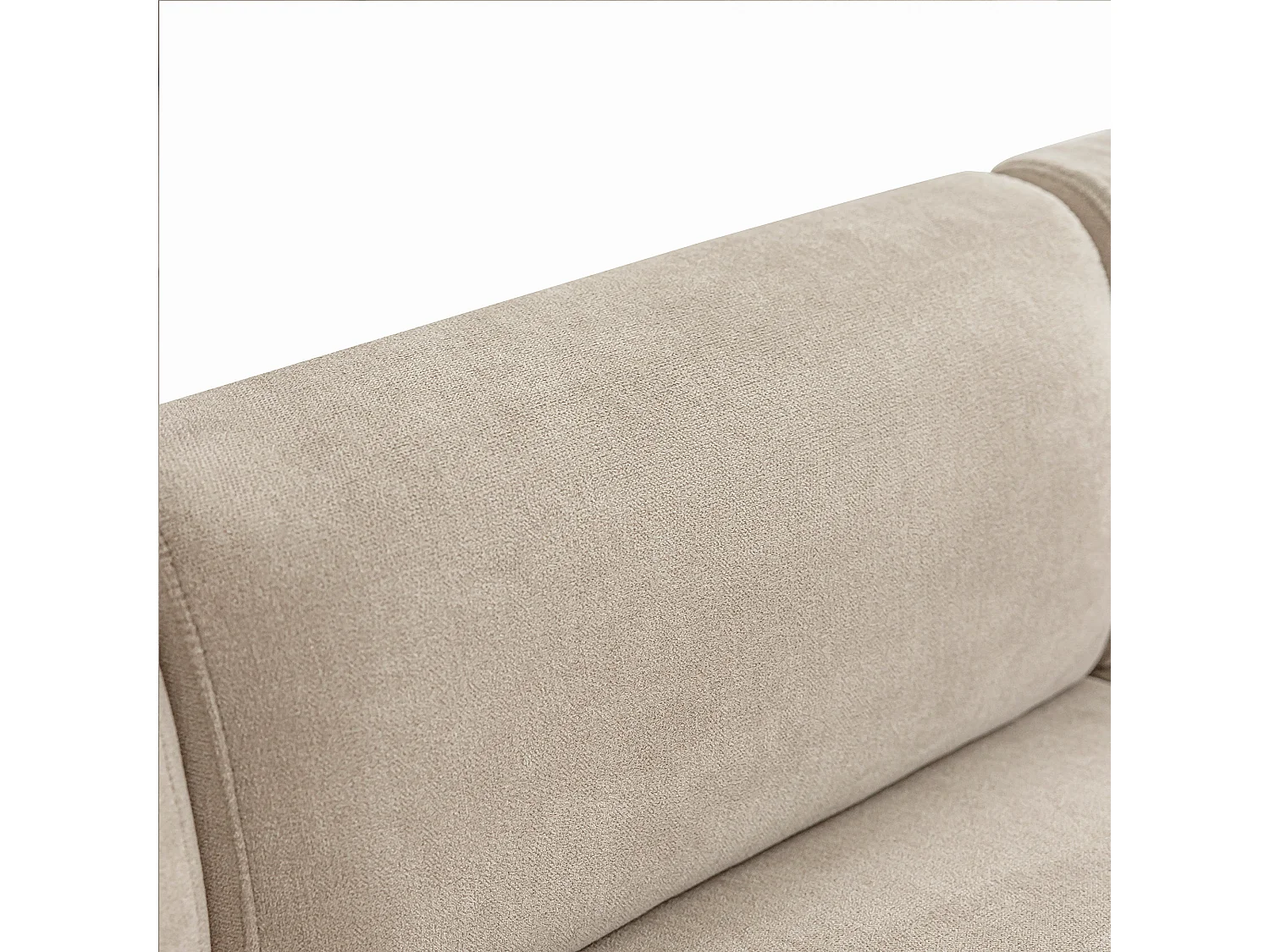 Canapé 3 places 211x67x71 cm, assise extra large, coussins inclus, chenille beige