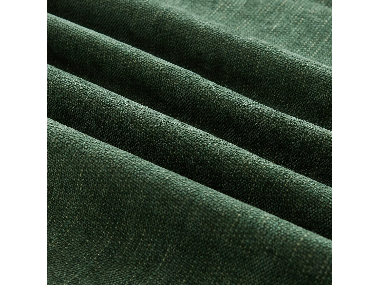 Canapé modulable en chenille vert, look 2 styles avec jupe amovible, coussin mobile, modules indépendants