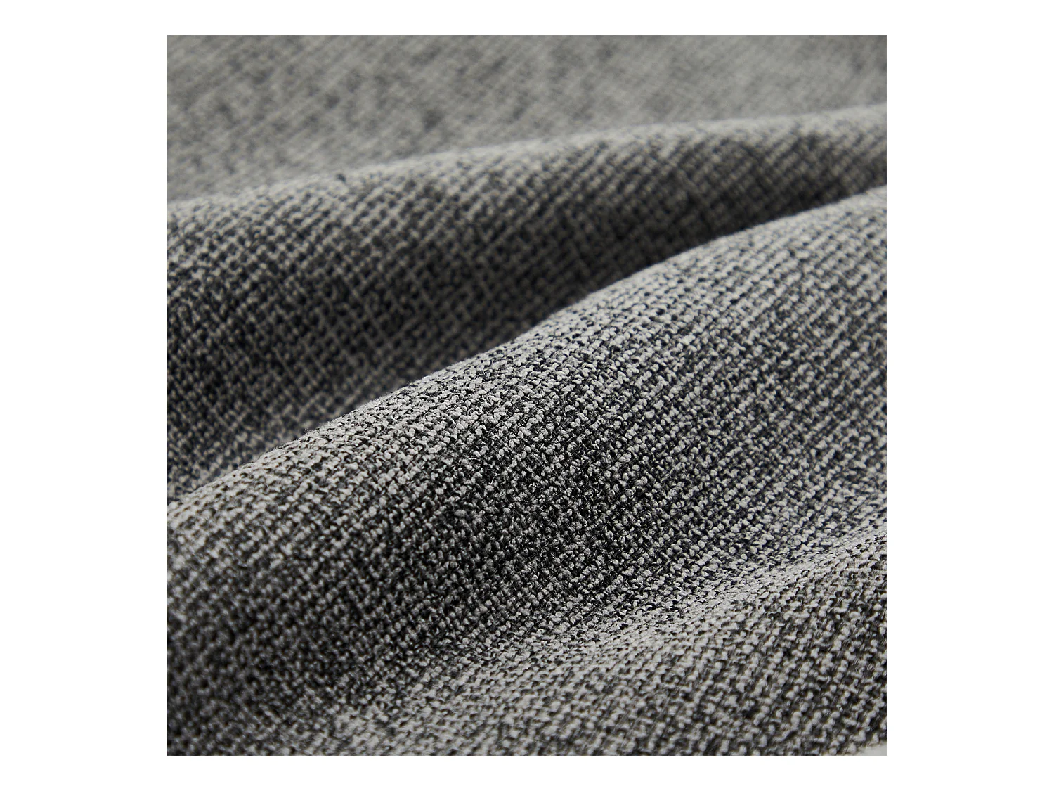 Moderne 4-zits rechte bank met armleuningen en kussens - in linnen stof - woonkamermeubel - donkergrijs