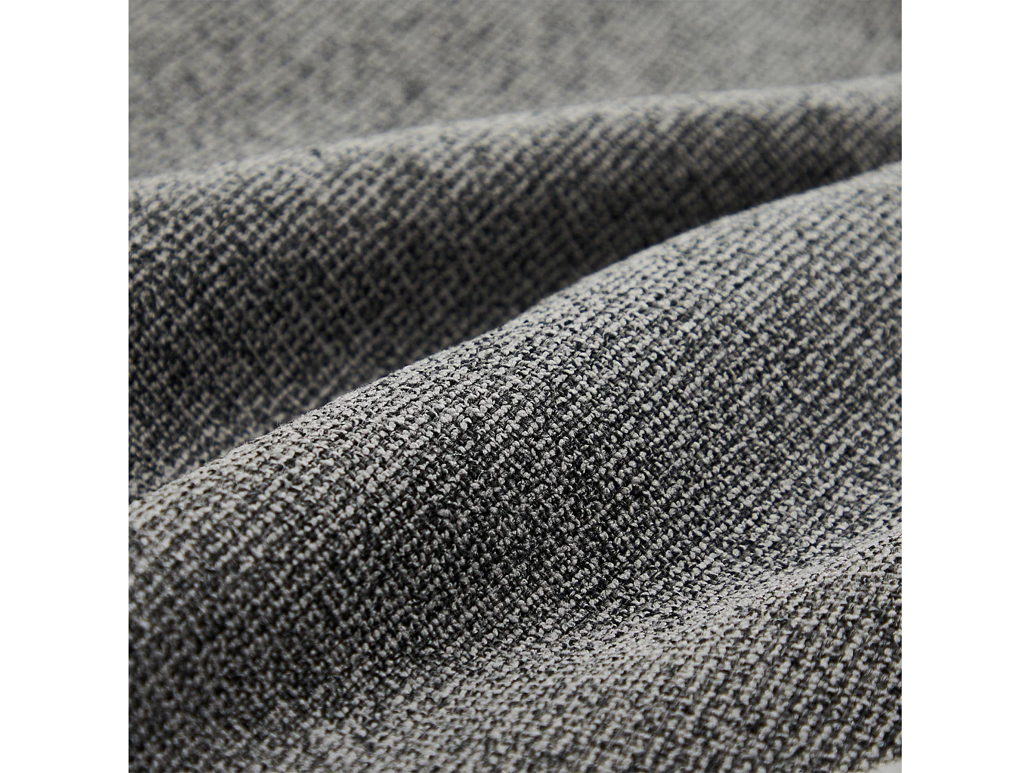 Moderne 4-zits rechte bank met armleuningen en kussens - in linnen stof - woonkamermeubel - donkergrijs