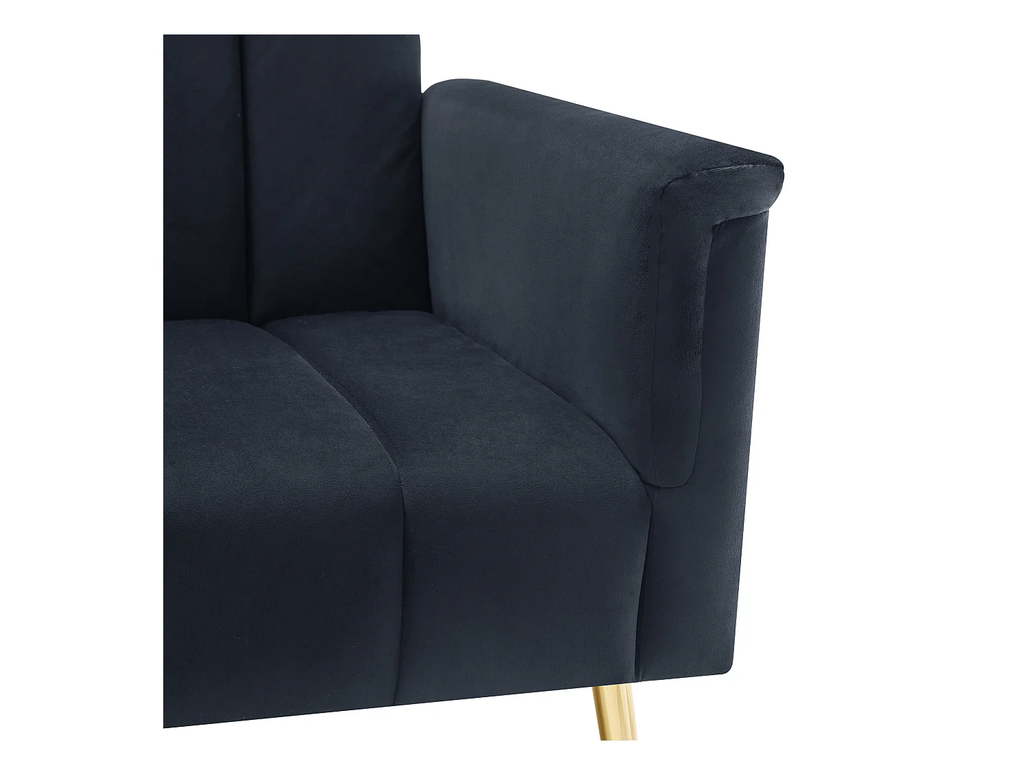 Canapé-lit pliable avec fonction couchage en velours - pieds en métal - pour salon, chambre - gris foncé
