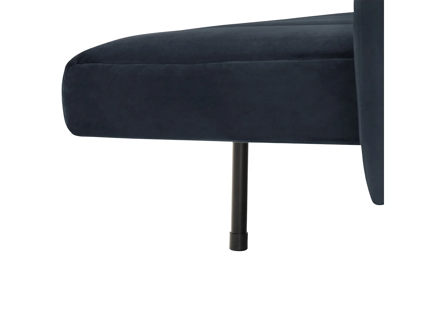 Canapé convertible avec fonction couchage en velours - pieds en métal - pour salon, chambre - gris foncé
