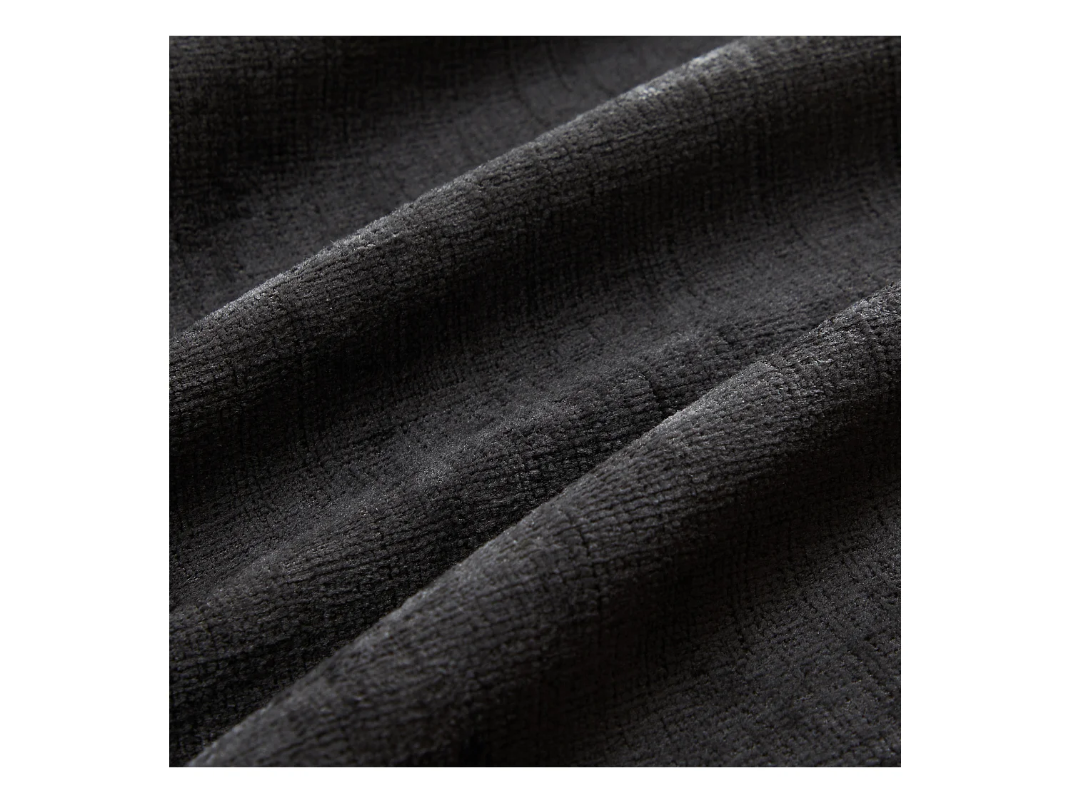 Sofá esquinero de 4 plazas con cojines - Sofá de chenilla con reposapiés - Diseño moderno - Gris