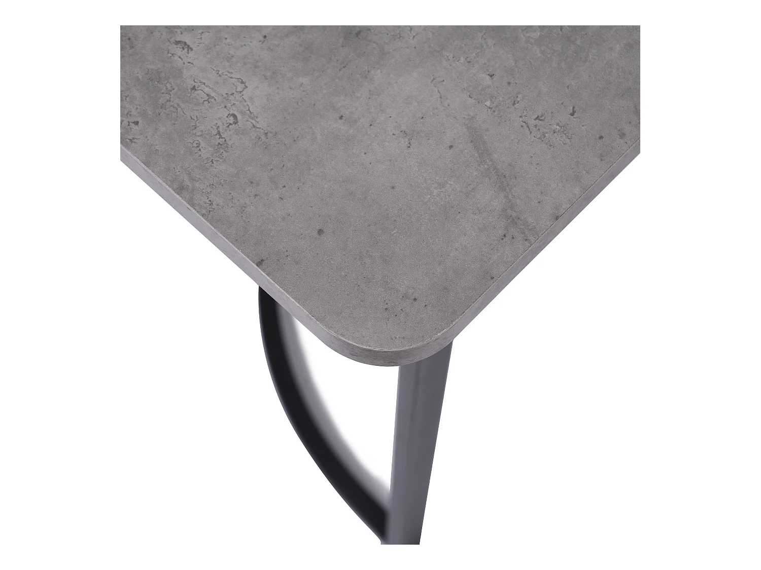 Table à manger rectangulaire 140x80 cm pour 6 places - pieds réglables - métal et bois - gris moderne