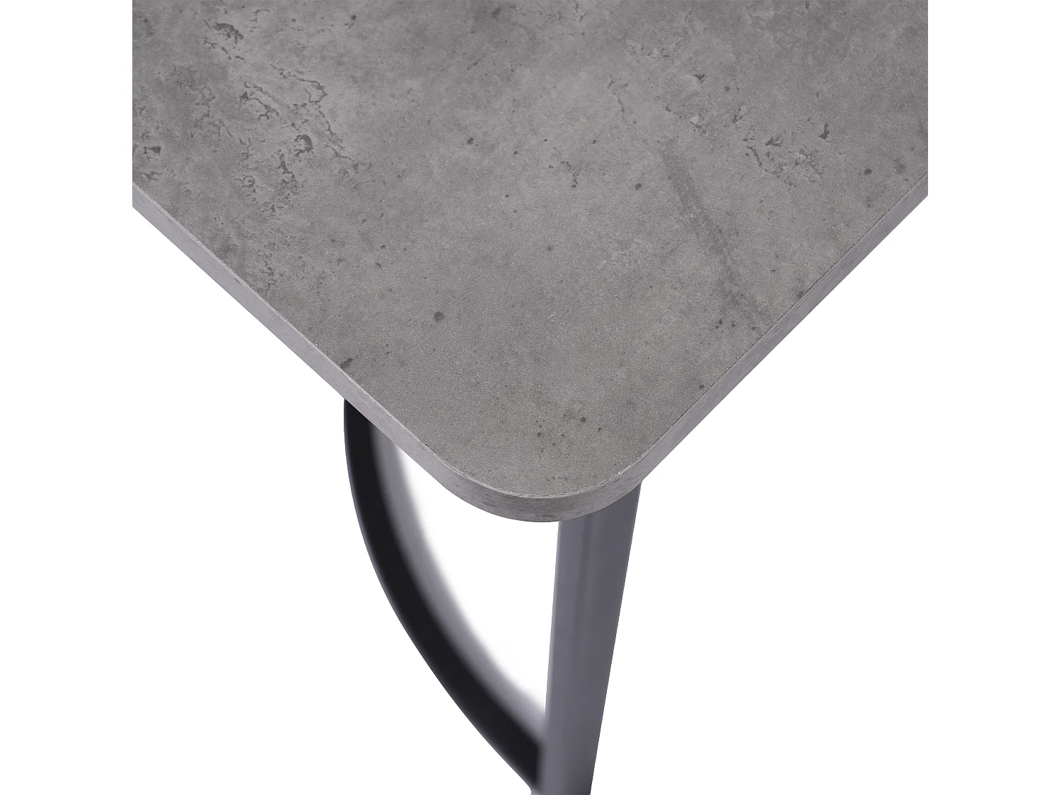 Table à manger rectangulaire 140x80 cm pour 6 places - pieds réglables - métal et bois - gris moderne