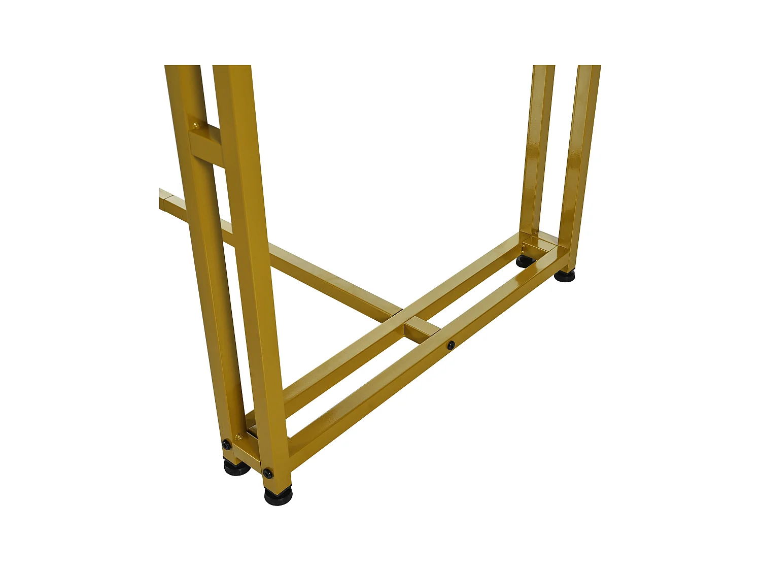 Table à Manger 120x70 cm moderne luxueuse pour 6 Places - Cadre en Métal Robuste - Bois - Doré