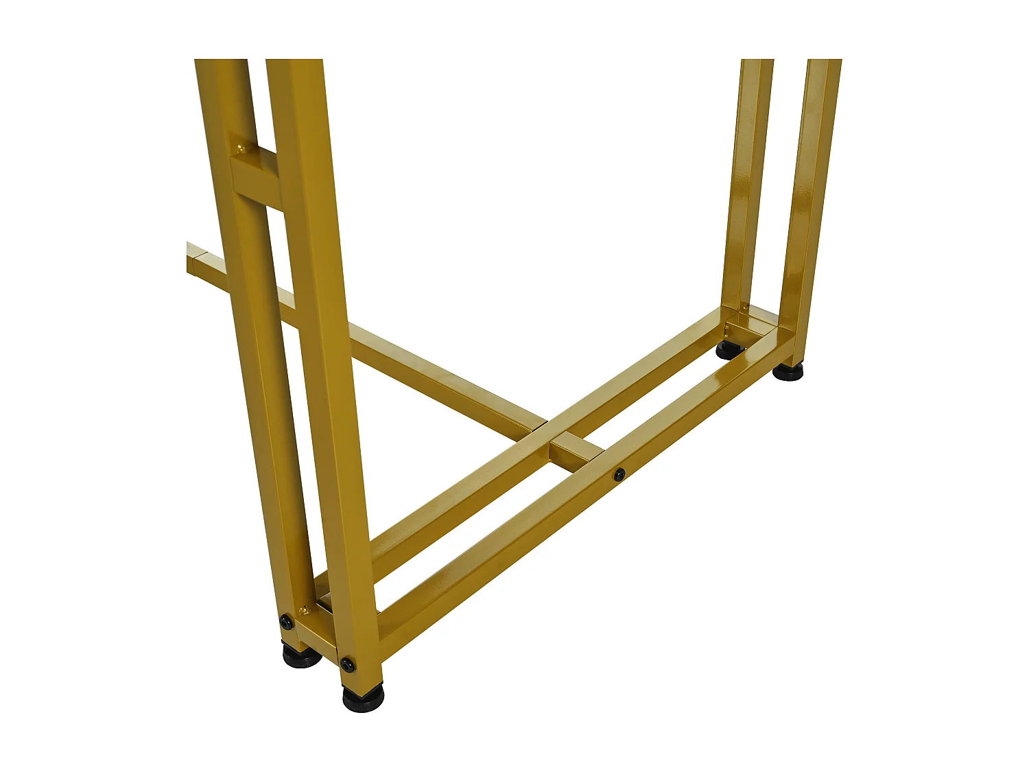 Table à Manger 120x70 cm moderne luxueuse pour 6 Places - Cadre en Métal Robuste - Bois - Doré