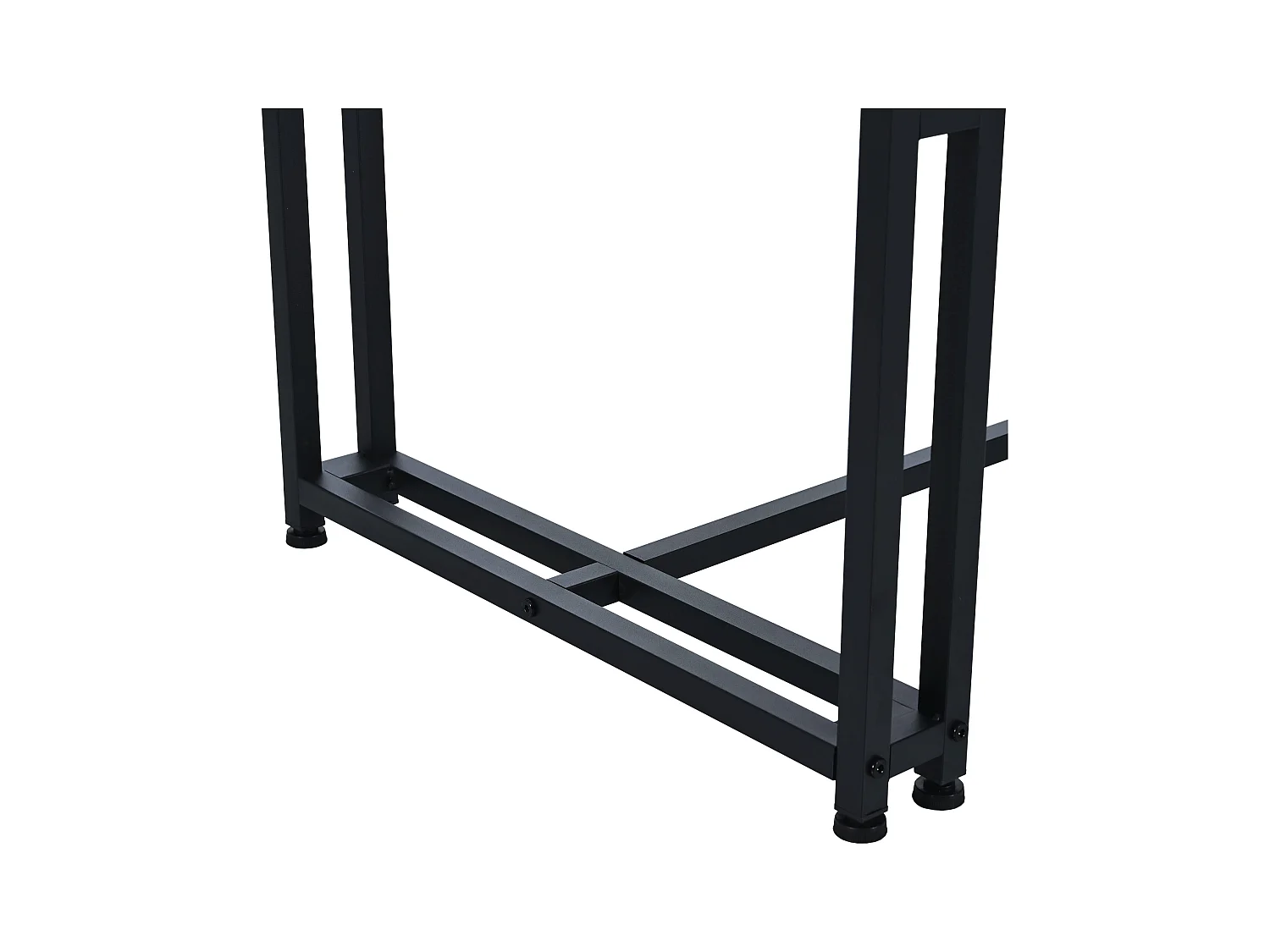 Table à manger 120x70 cm moderne luxueuse pour 6 places - cadre en métal robuste - bois - noir