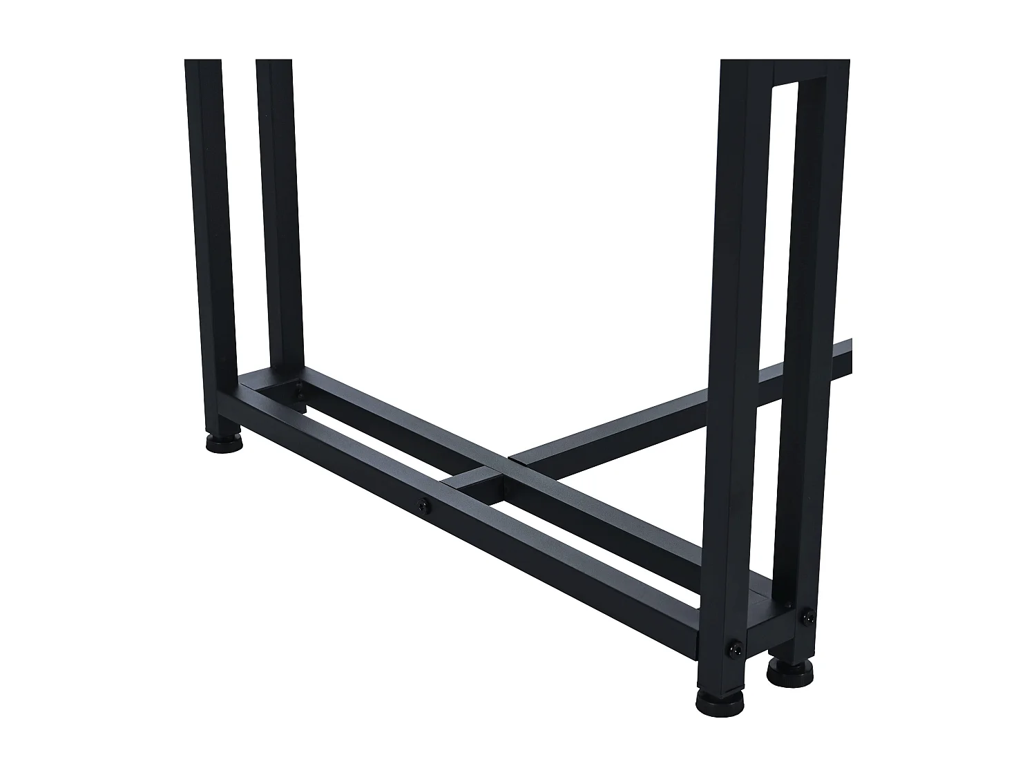 Table à Manger 140x80 cm moderne luxueuse pour 6 Places - Cadre en Métal Robuste - Bois - Noir