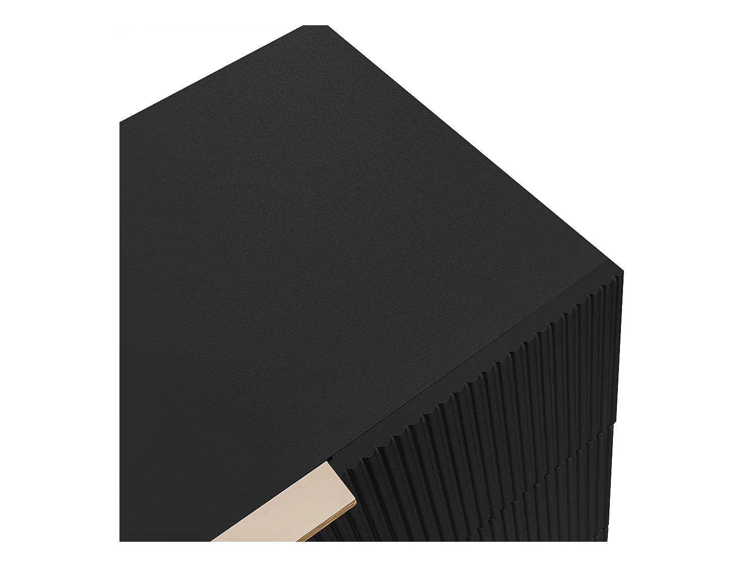 Commode 120x40x77 cm avec 6 tiroirs noir meuble de rangement en bois chambre et salon - poignées et pieds en métal