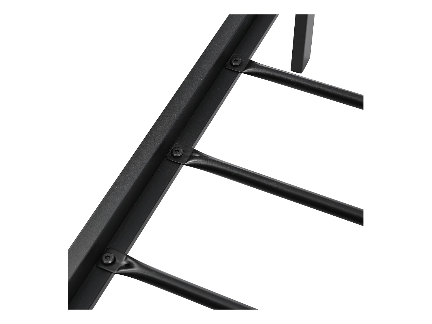 Lit enfant 90x200 cm avec sommier métallique - tête de lit rangement - cadre de lit en métal - marron (sans matelas)