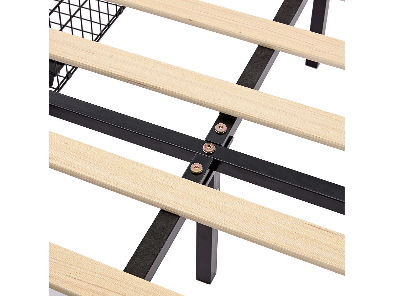 Tweepersoonsbed voor volwassenen 140x190 cm met lattenbodem - gewatteerd hoofdeinde met USB-led en 4 lades - kunstleer - grijs (zonder matras)