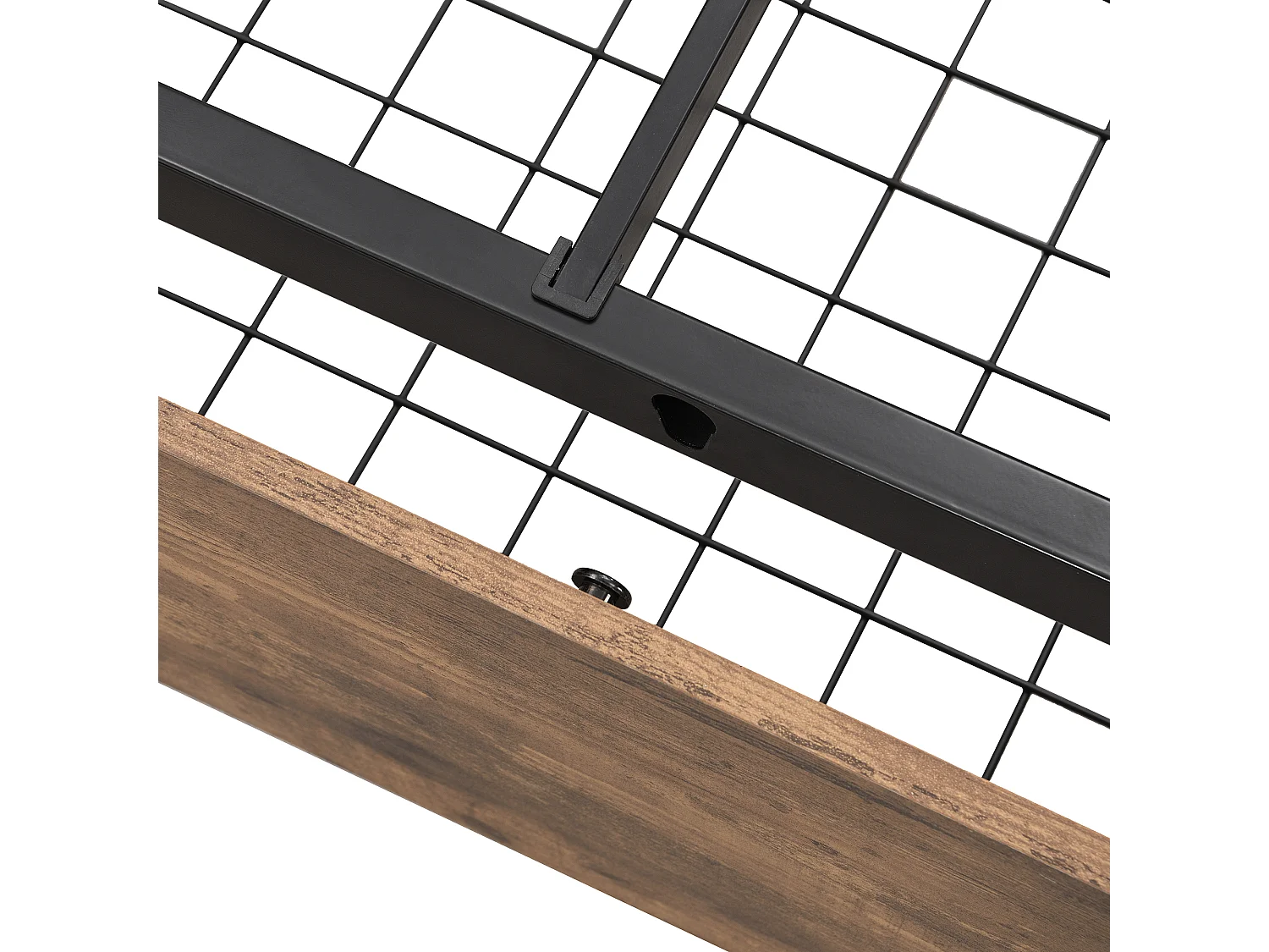 Lit adulte 160x200 cm avec sommier en bois - tête de lit rangement et 4 tiroirs - similicuir - noir (sans matelas)