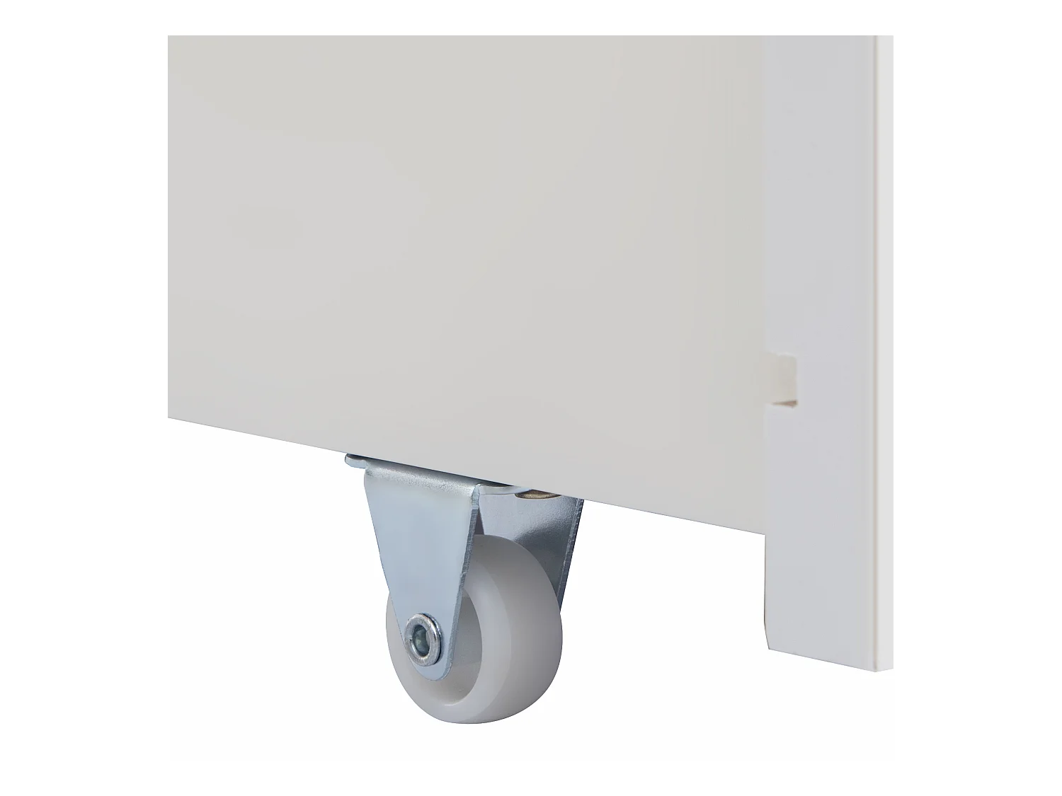 Tweepersoonsbed 140x200cm met lattenbodem - opberghoofdeinde met 1 lade - hout - wit (zonder matras)