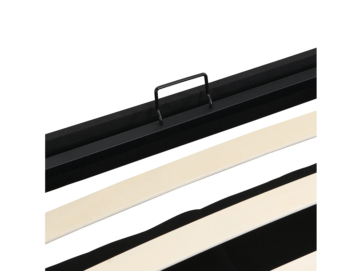 Volwassen opbergbed 140x200 cm met onderstel - gewatteerd hoofdeinde met LED en USB - kunstleer - grijs (zonder matras)