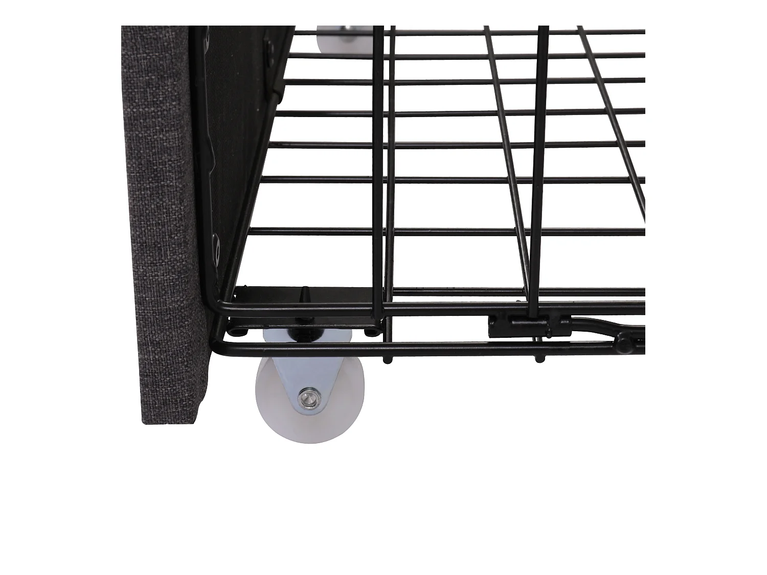 lit coffre 140x190 cm avec sommier - tête de lit de rangement à LED et tiroirs - lin - gris (sans matelas)