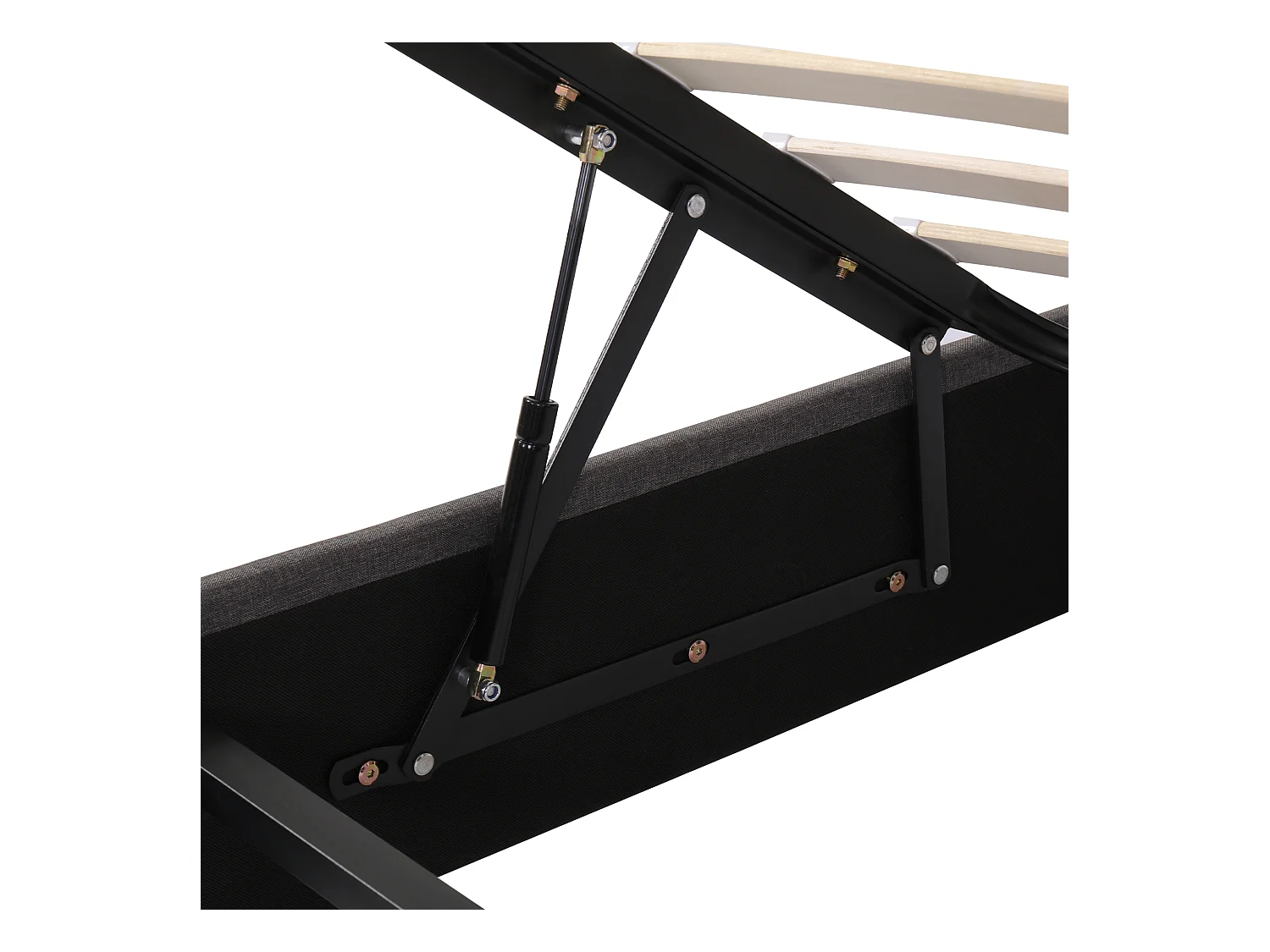 lit coffre 140x190 cm avec sommier - tête de lit de rangement à LED et tiroirs - lin - gris (sans matelas)