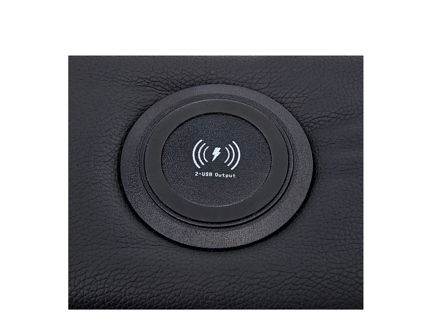 Lit coffre 160x200 cm avec sommier - tête de lit capitonnée avec LED et USB - similicuir - noir (sans matelas)