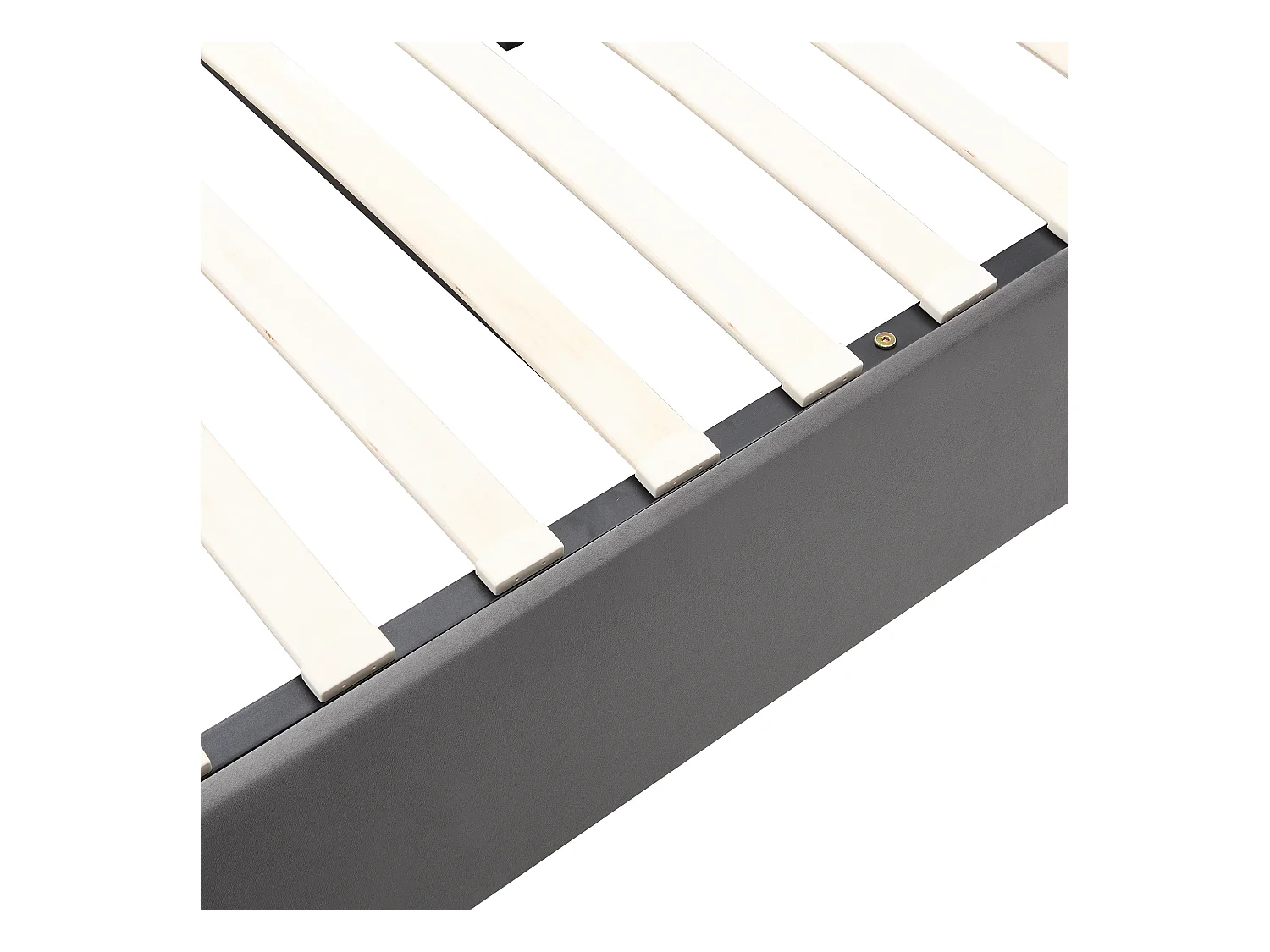 Lit coffre 180x200 cm avec sommier - 2 tiroirs et tête de lit réglable en hauteur - velours - gris (sans matelas)