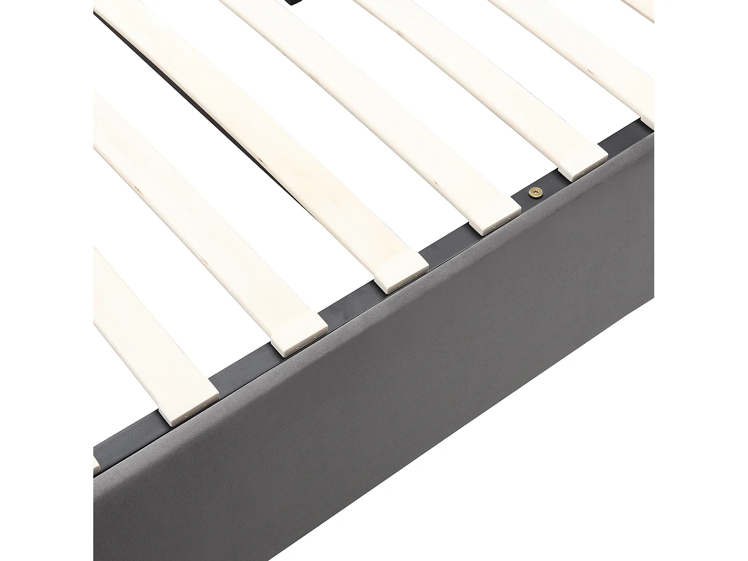 Volwassen opbergbed 180x200 cm met onderstel - 2 lades en in hoogte verstelbaar hoofdeinde - grijs fluweel (zonder matras)