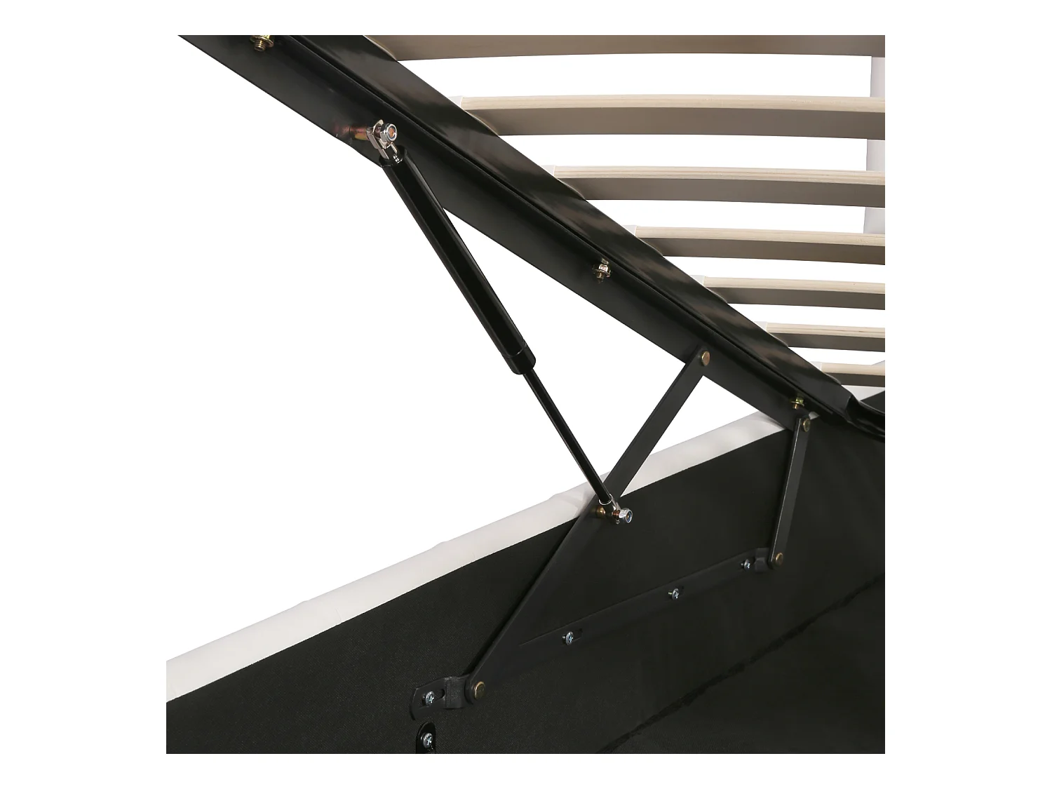 Volwassen opbergbed 180x200cm - tweepersoonsbed met verstelbare bodem en hoofdeinde - PU - wit (zonder matras)