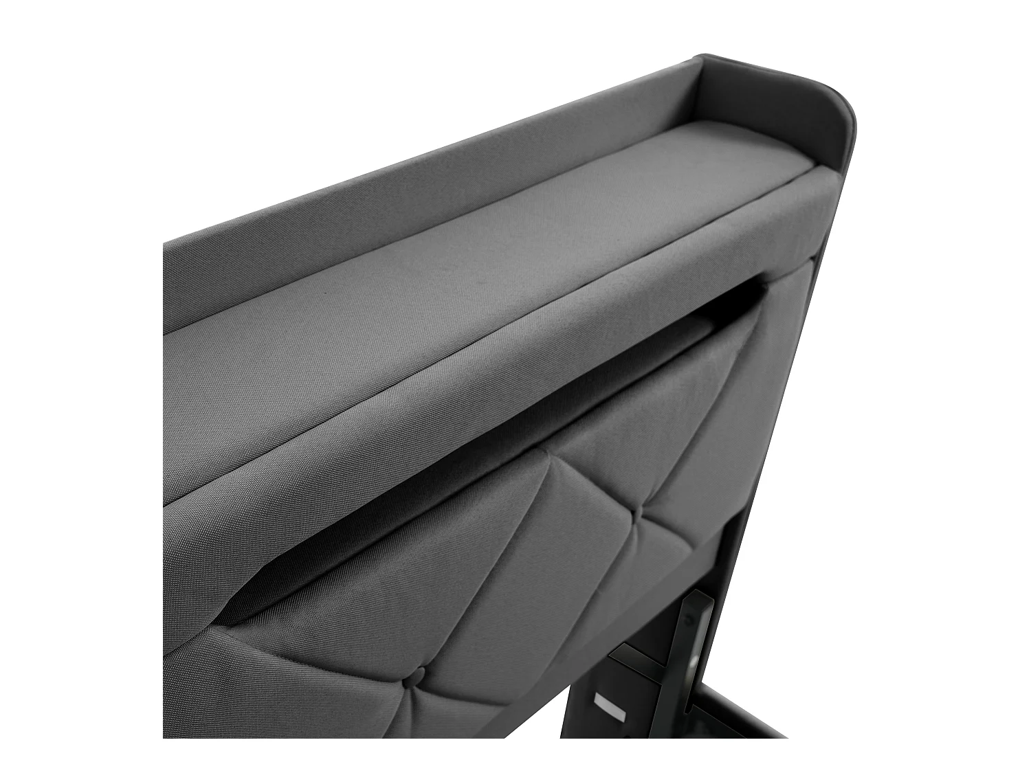 Lit adulte 160x200cm avec sommier - tête de lit rangement avec USB et LED - lin gris (sans matelas)