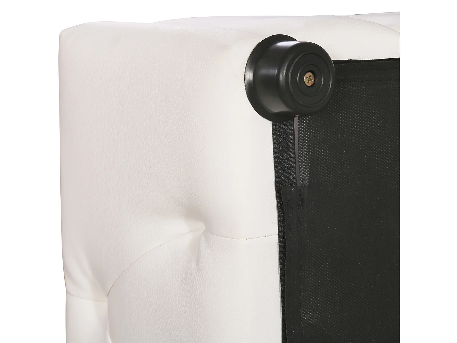 Volwassen opbergbed 140x200cm - tweepersoonsbed met verstelbare bodem en hoofdeinde - PU - wit (zonder matras)