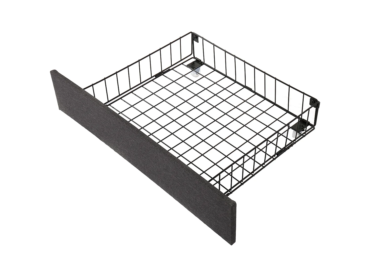 lit coffre 160x200 cm avec sommier - tête de lit de rangement à LED et tiroirs - lin - gris (sans matelas)