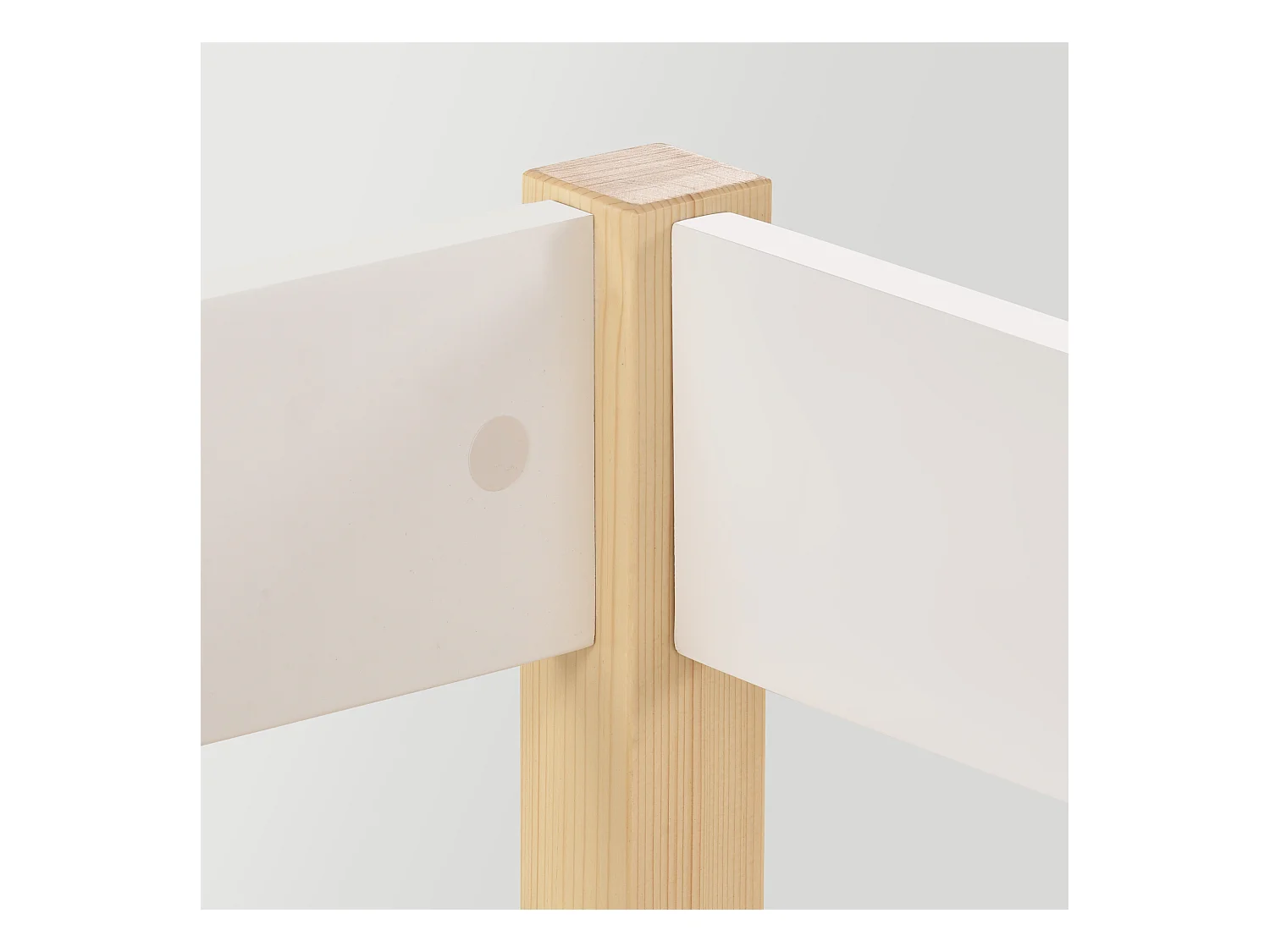 Lit enfant 90x200 cm avec 2 tiroirs protection anti-chute - sommier à lattes en bois - blanc (sans matelas)