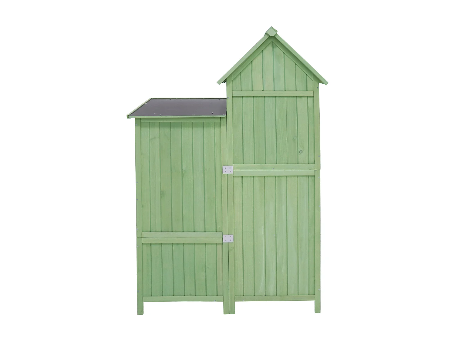 Armoire de jardin 118x54x173 cm en Bois Abri jardin Extérieur- Toit PVC Imperméable - Cabane pour rangement  - Vert