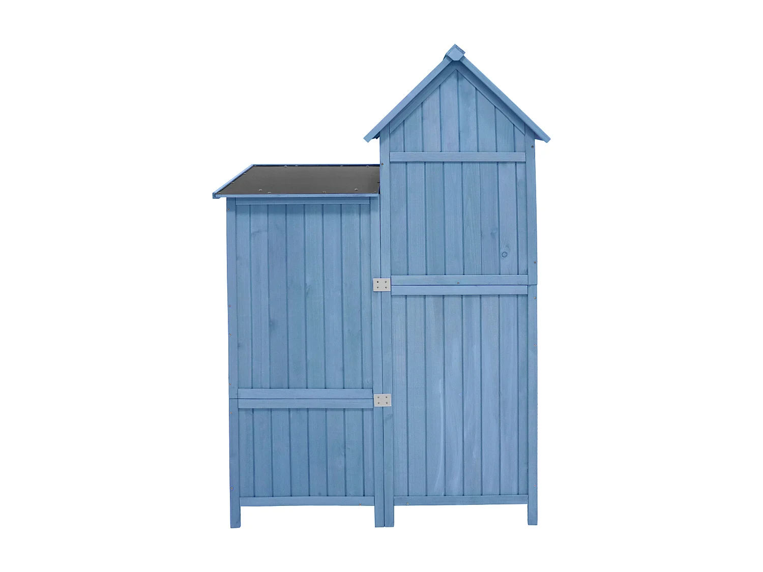 Armoire de jardin 118x54x173 cm en bois abri jardin extérieur- toit PVC imperméable - cabane pour rangement - Bleu
