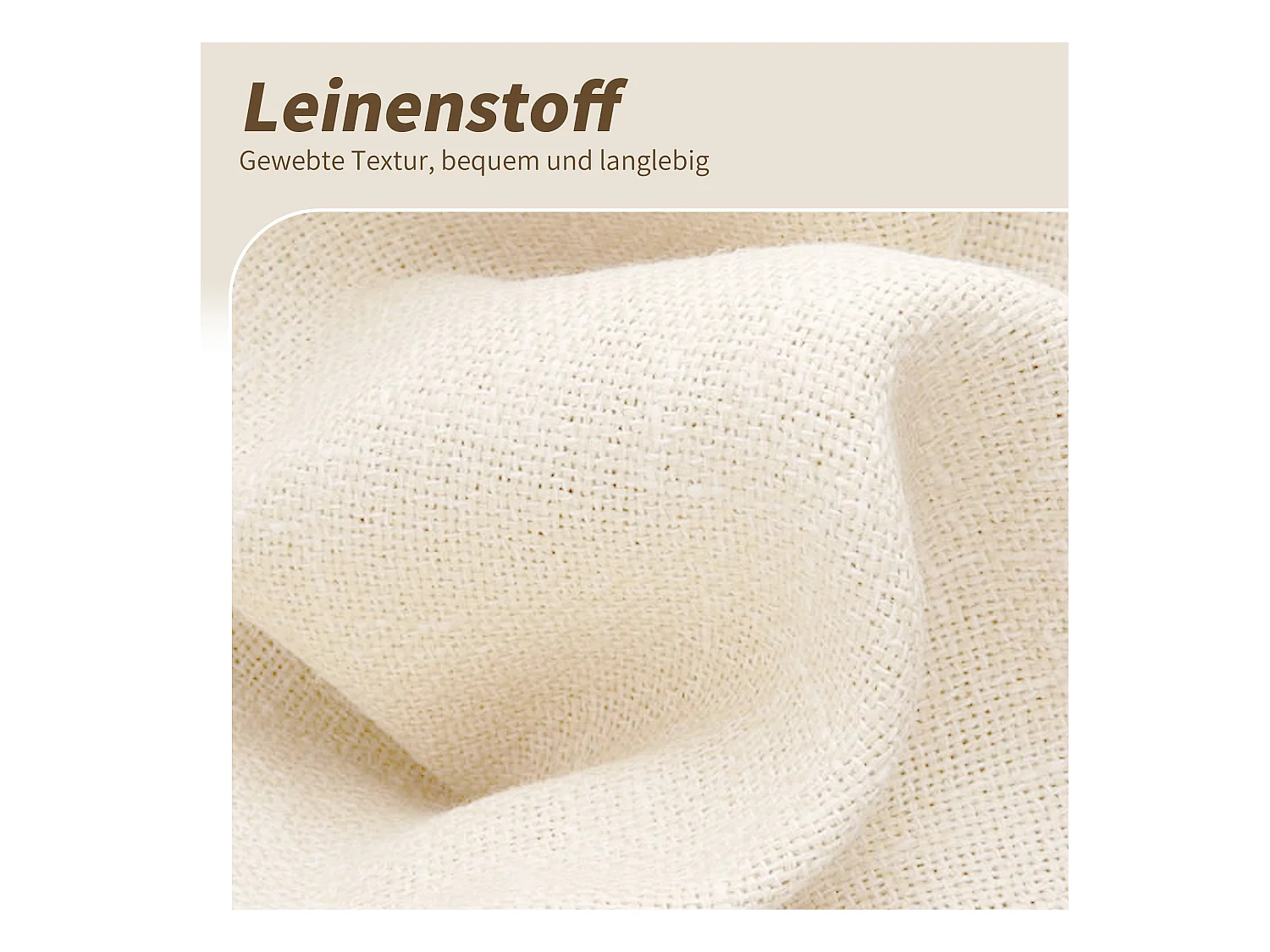 Lot de 2 chaises de salle à manger - 60 x 60 x 88 cm - chaises rembourré - pivotante à 360 ° - lin - beige