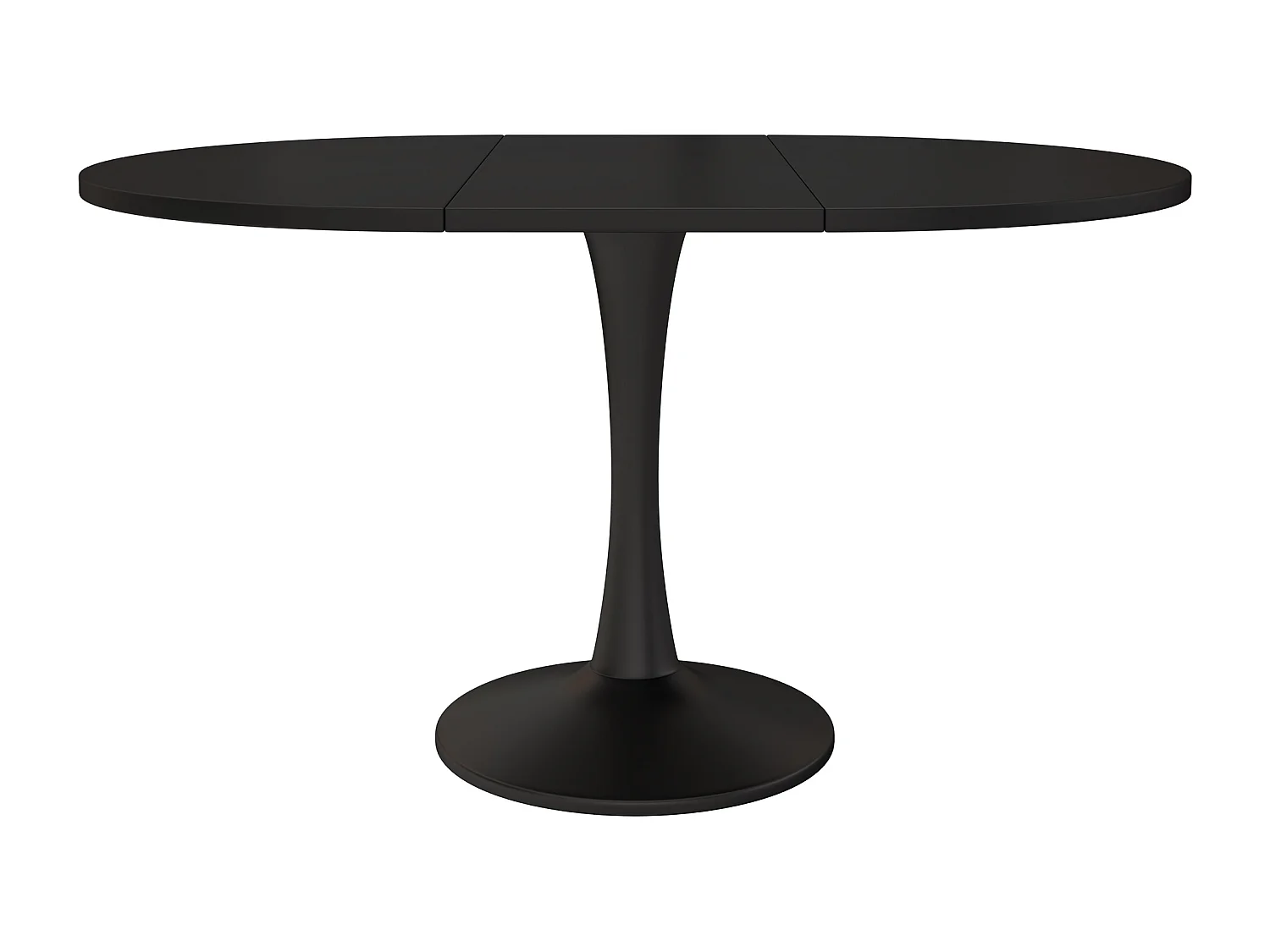 Ausziehbarer Esstisch - 100/140 x 100 x 75 cm - schlicht und modern - MDF - schwarz