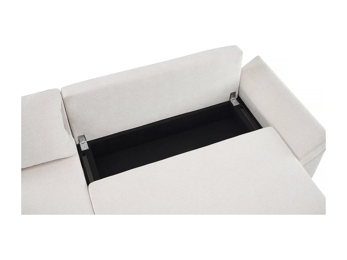 Canapé d'angle convertible et reversible en tissu texturé "Vaugirard II" - 3 places - Beige