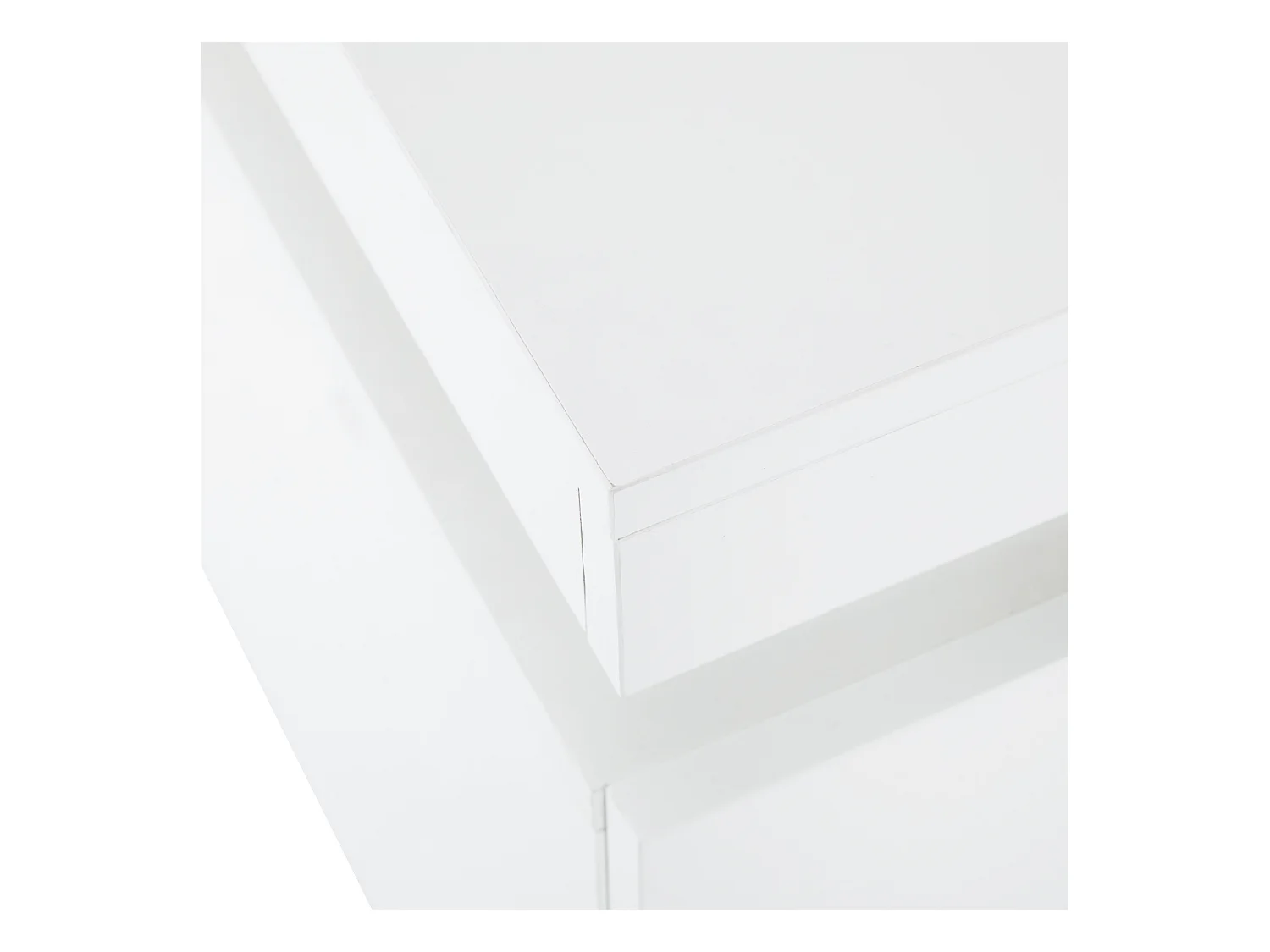 Meuble TV blanc avec éclairage LED, 2 étagères et 2 portes, 170x35x50 cm