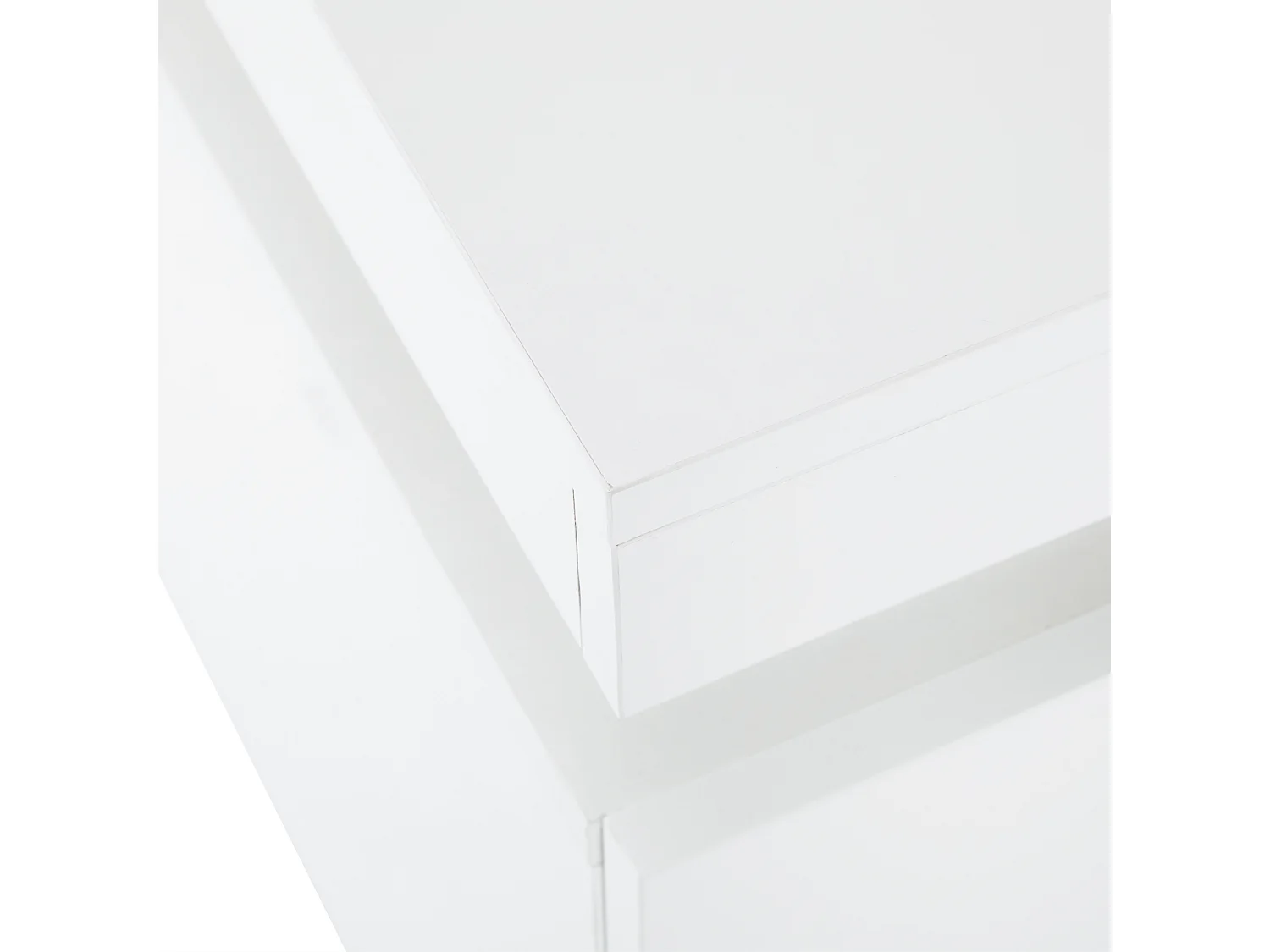 Meuble TV blanc avec éclairage LED, 2 étagères et 2 portes, 170x35x50 cm