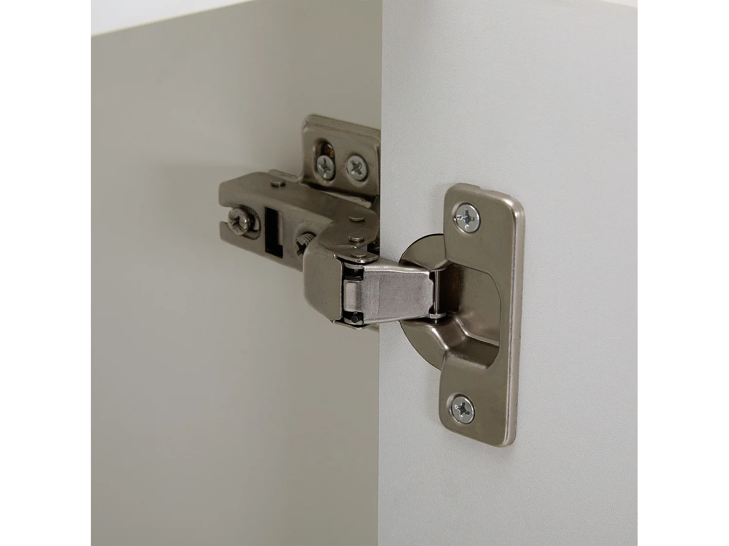 Witte schoenenkast met 2 lades, 2 kleppen en 1 deur 95x24x107cm