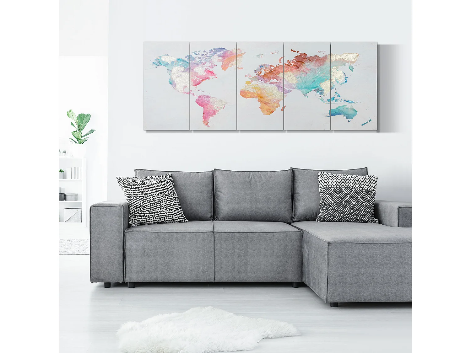 Stampa su tela in legno di pino 5 pz 80x40 cm casa e ufficio