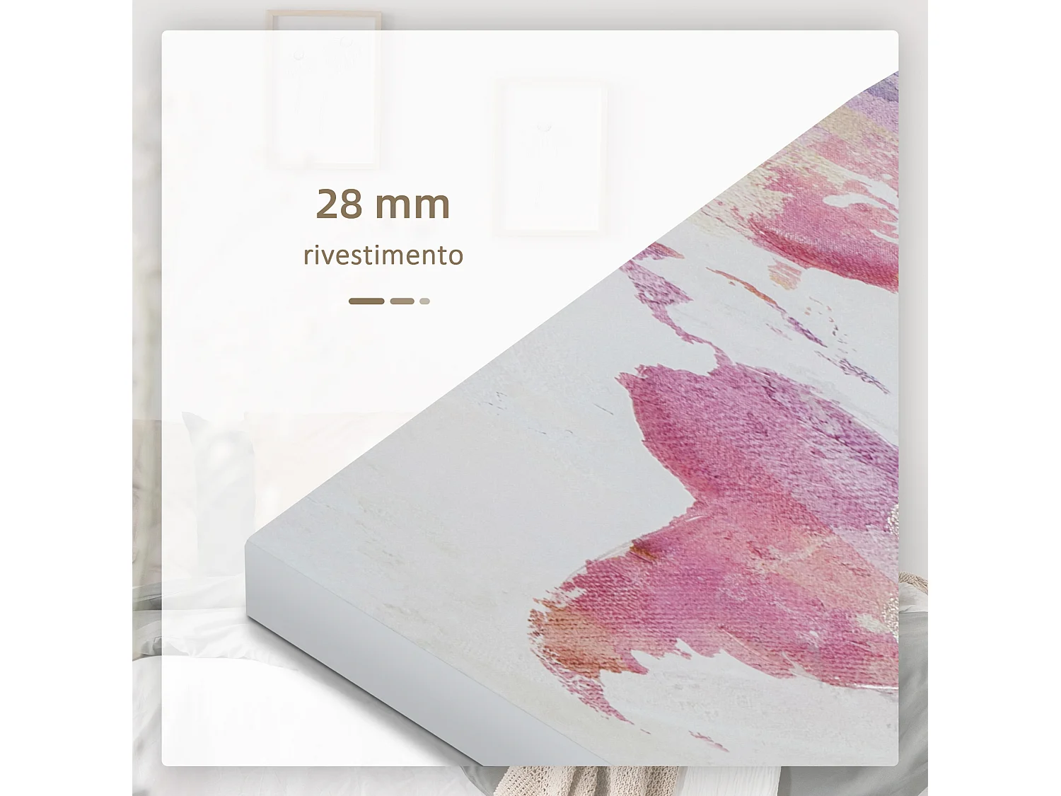 Stampa su tela in legno di pino 5 pz 80x40 cm casa e ufficio