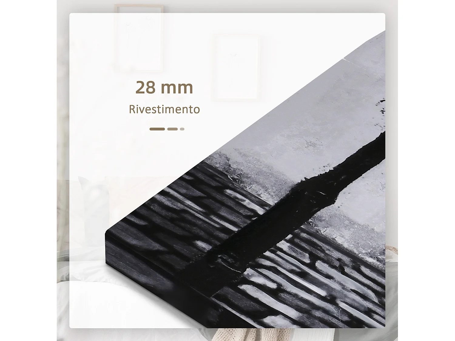 Stampa su tela in legno di pino con bambina 5 pz casa e ufficio