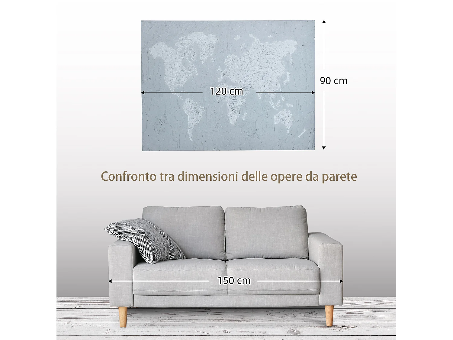 Stampa su tela in legno di pino 120x90cm per casa e ufficio