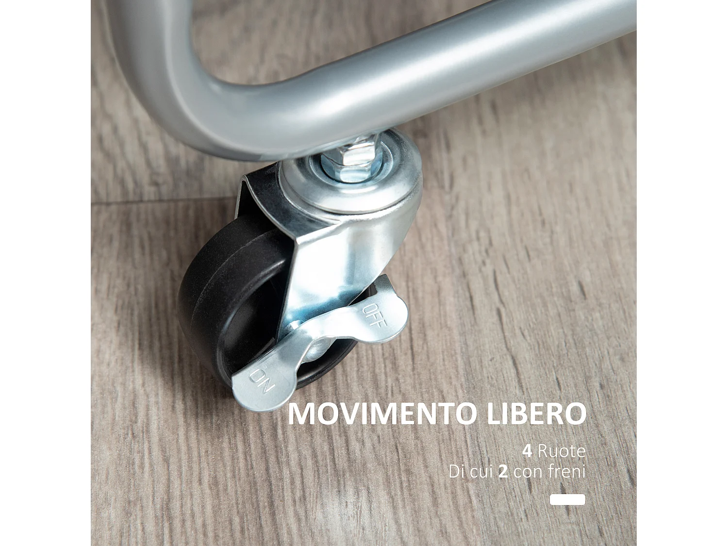 Carrello portavivande a 2 livelli con maniglie e ruote nero