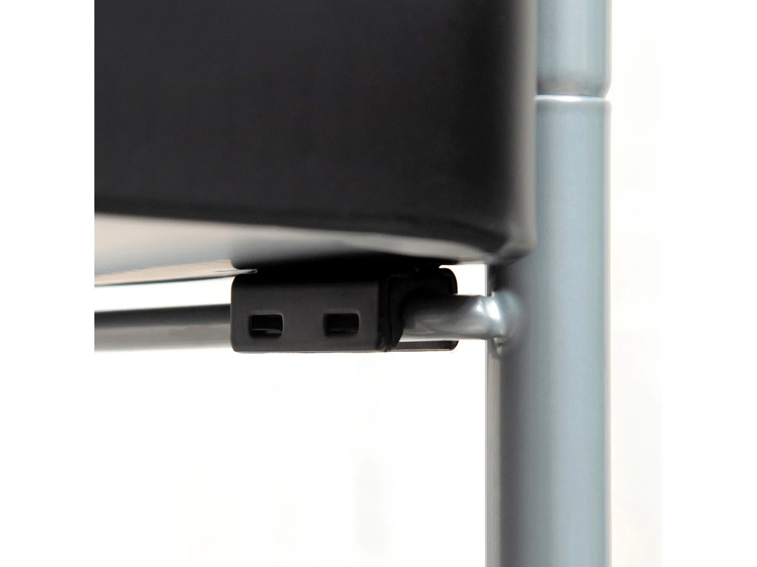 Carrello portavivande a 2 livelli con maniglie e ruote nero