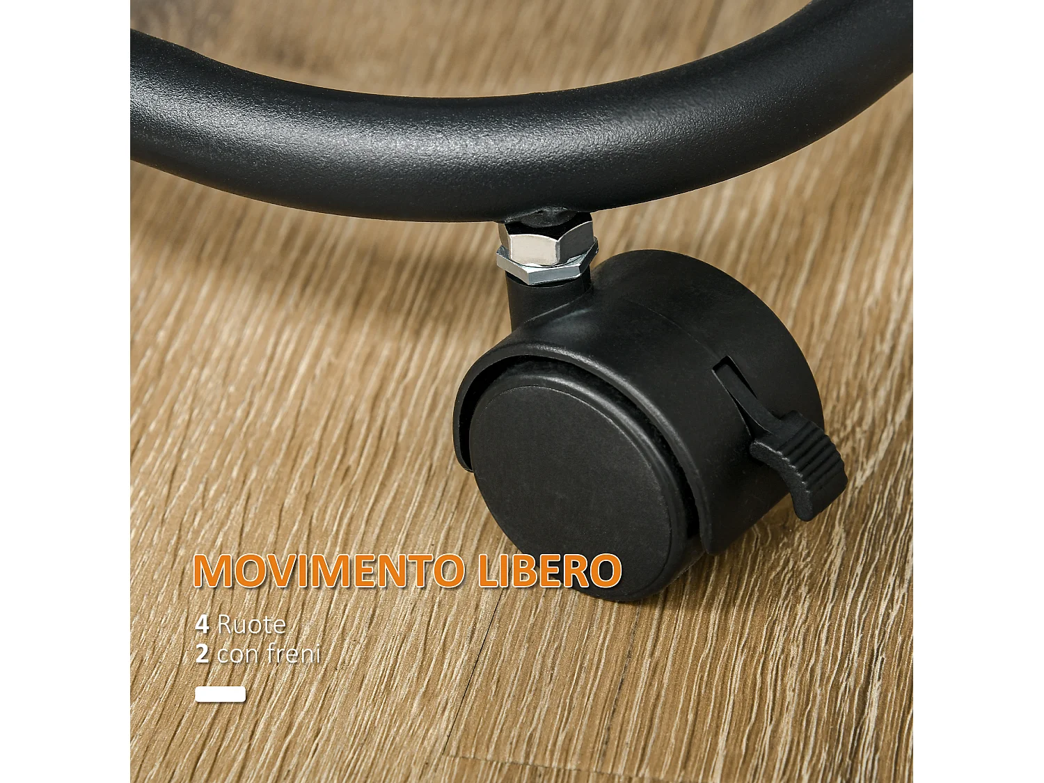 Carrello portavivande con 4 cestelli e piano d'appoggio nero